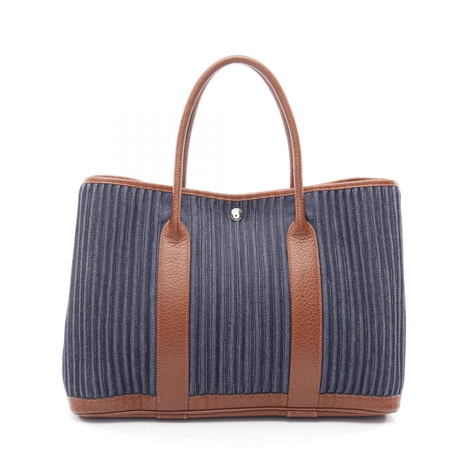 Hermes Tote Garden Party PM Blue Indigo Brown