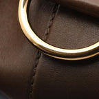 Gucci Shoulder Bag Bamboo Cles Brown Leather Chain — view 9