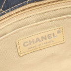 Chanel Shoulder Bag Quilted Denim Blue Chain — view 4