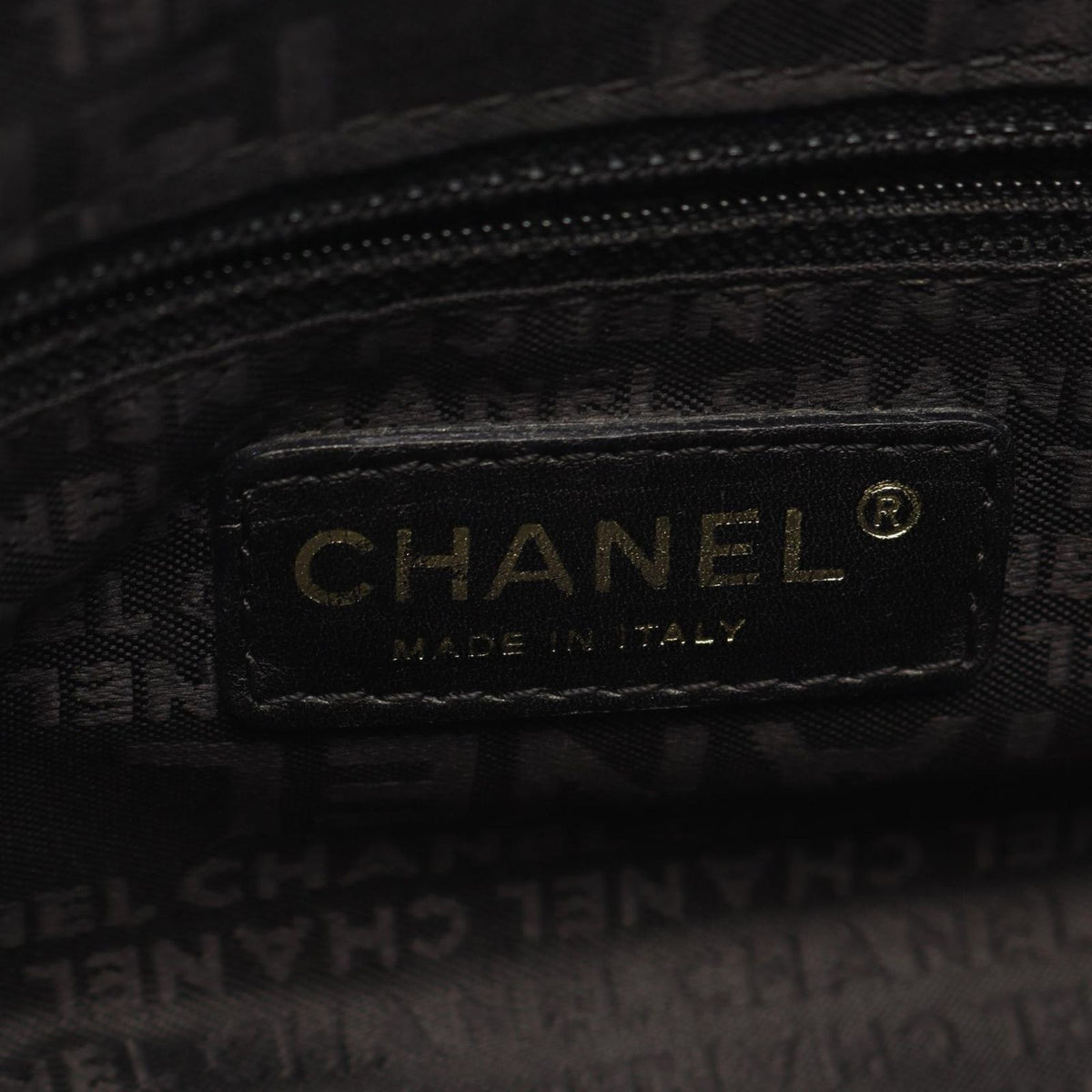 Chanel Handbag CC Logo Black Caviar Leather Tote — view 4