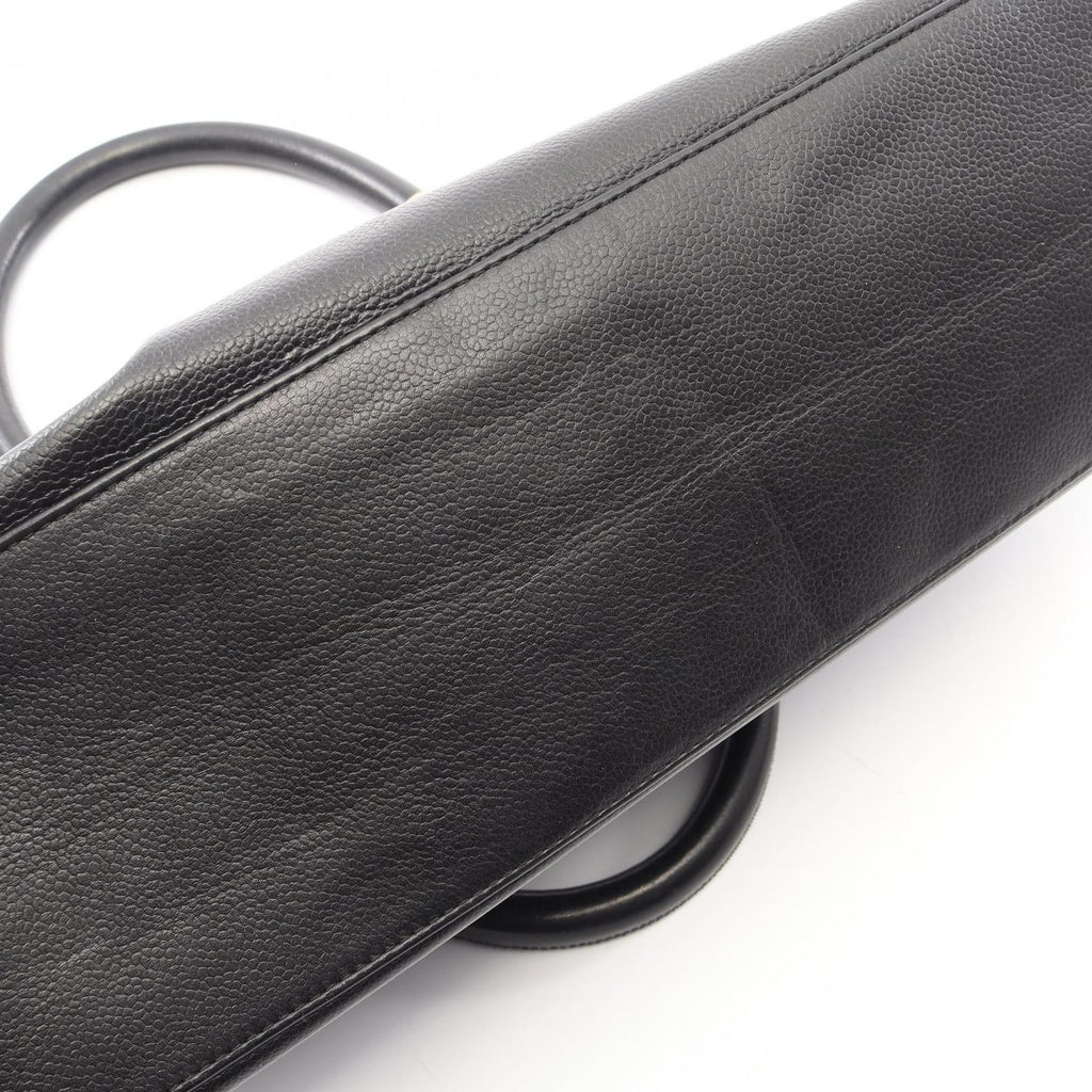 Chanel Handbag CC Logo Black Caviar Leather Tote — view 7