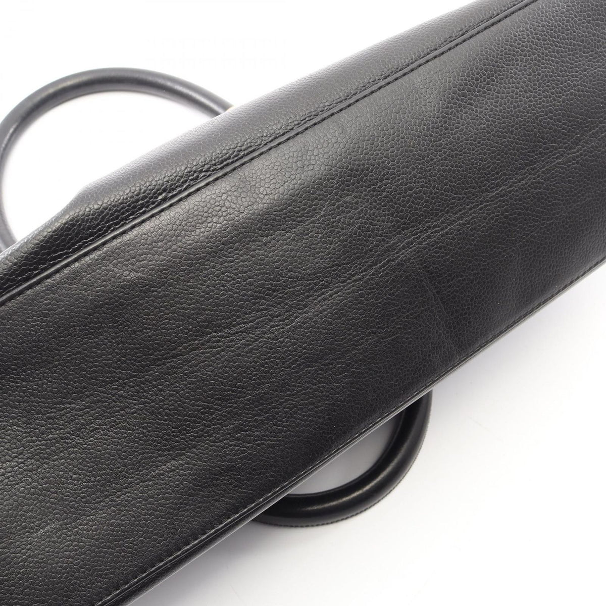 Chanel Handbag CC Logo Black Caviar Leather Tote — view 7