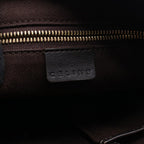 Celine Shoulder Bag Macadam Beige Dark Brown Canvas Leather — view 4