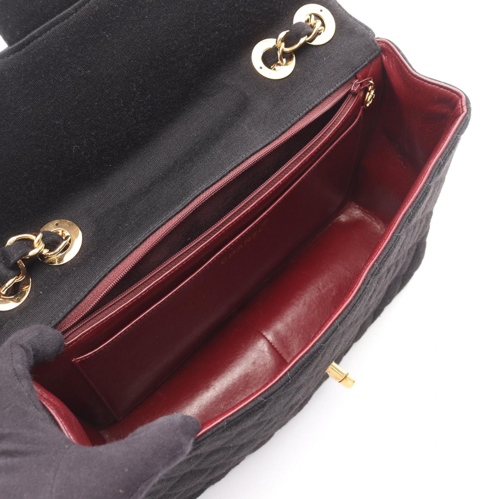 Chanel Shoulder Bag Big Quilted 30 Single Flap Black Chain — view 3