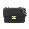 Chanel Shoulder Bag Big Quilted 30 Single Flap Black Chain