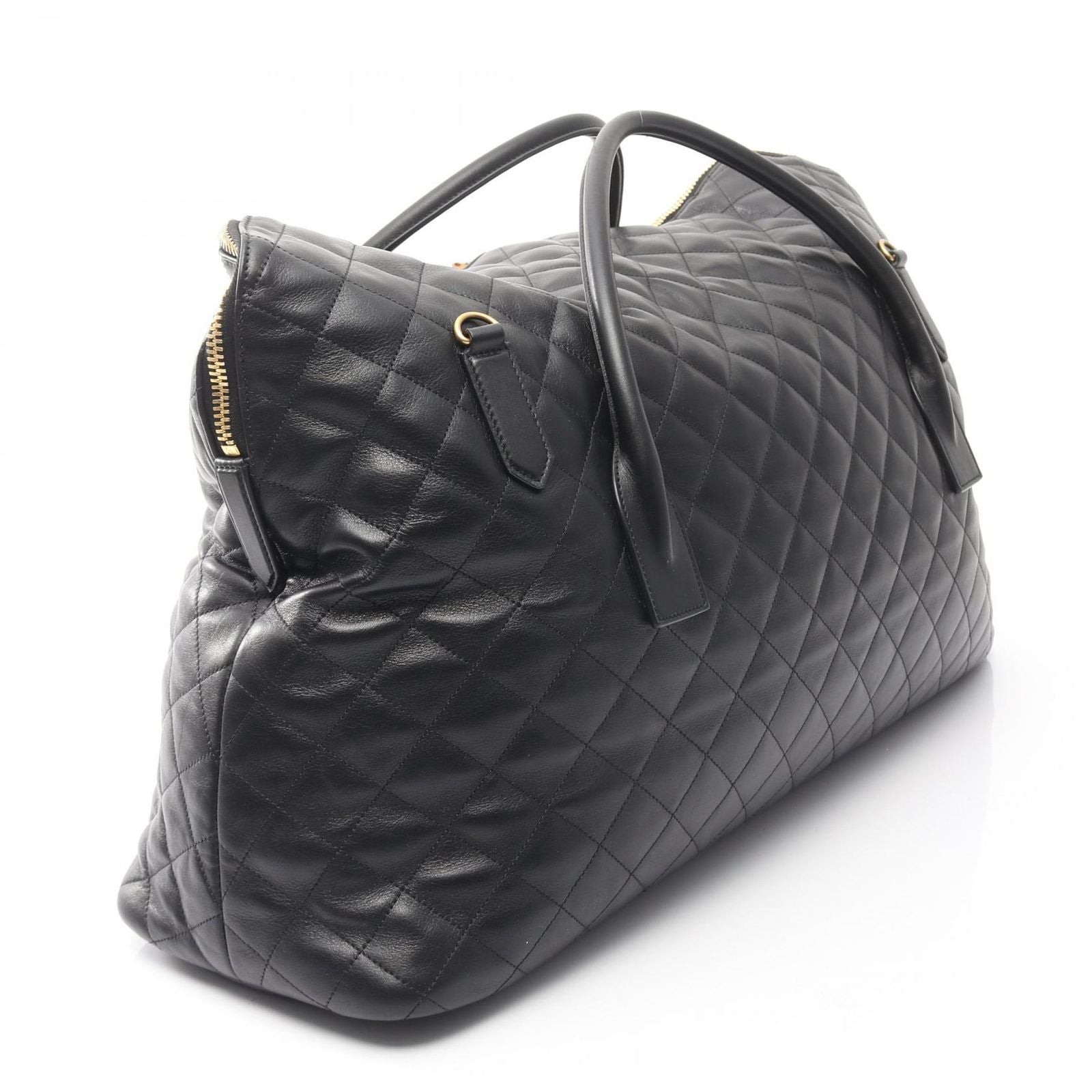 Saint Laurent Paris Boston Bag ES Giant Black Leather 2-Way — view 2