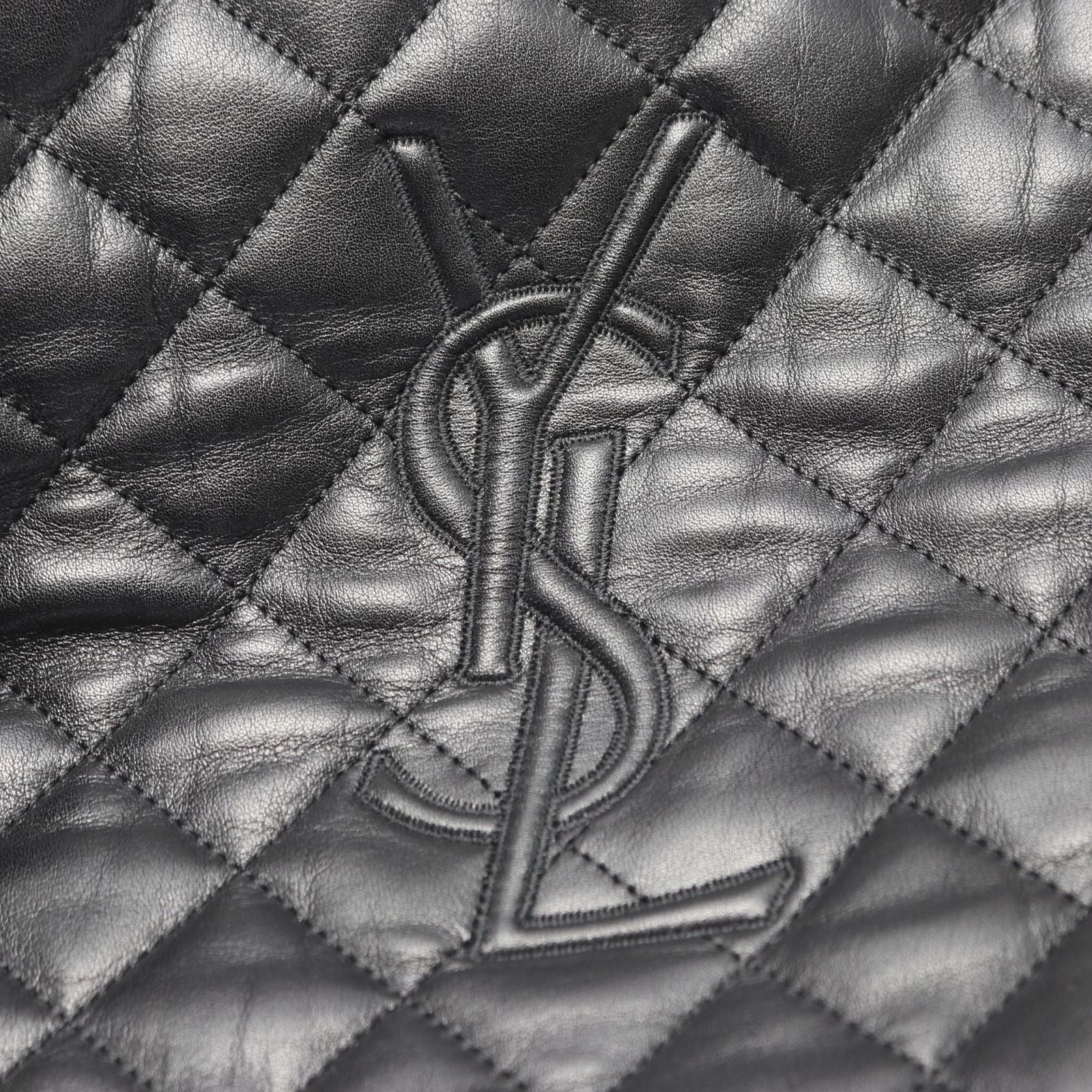 Saint Laurent Paris Boston Bag ES Giant Black Leather 2-Way — view 8