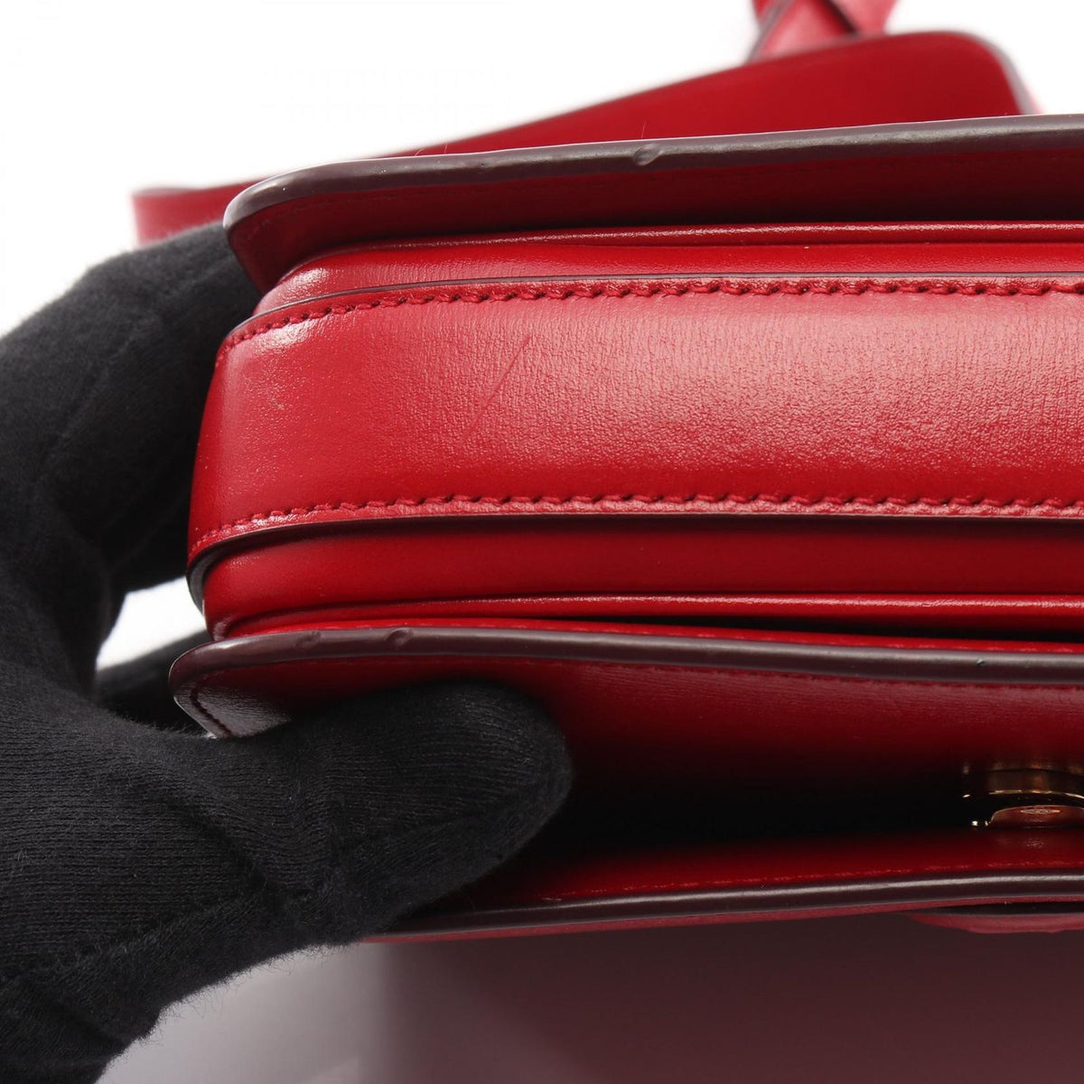 Saint Laurent Paris Shoulder Bag 61 Red Leather — view 7