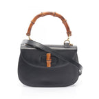 Gucci Handbag Bamboo 000 Black Leather 2-Way