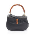 Gucci Handbag Bamboo 000 Black Leather 2-Way