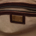 Fendi Tote Zucchino Beige Brown Canvas Leather — view 4