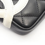 Chanel Shoulder Bag Cambon Line Small Black White Leather Pochette — view 7