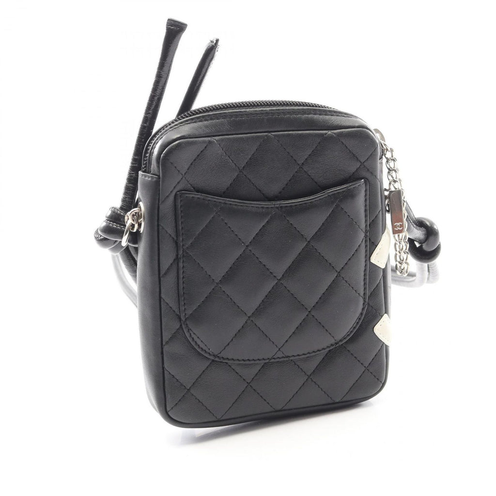 Chanel Shoulder Bag Cambon Line Small Black White Leather Pochette — view 2