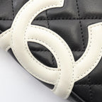 Chanel Shoulder Bag Cambon Line Small Black White Leather Pochette — view 8