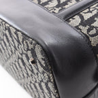 Dior Handbag Trotter Black Beige Canvas Leather Hand — view 8