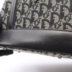 Dior Handbag Trotter Black Beige Canvas Leather Hand — view 6