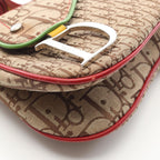 Dior Shoulder Bag Rasta Trotter Saddle Pocket Canvas Leather — view 7