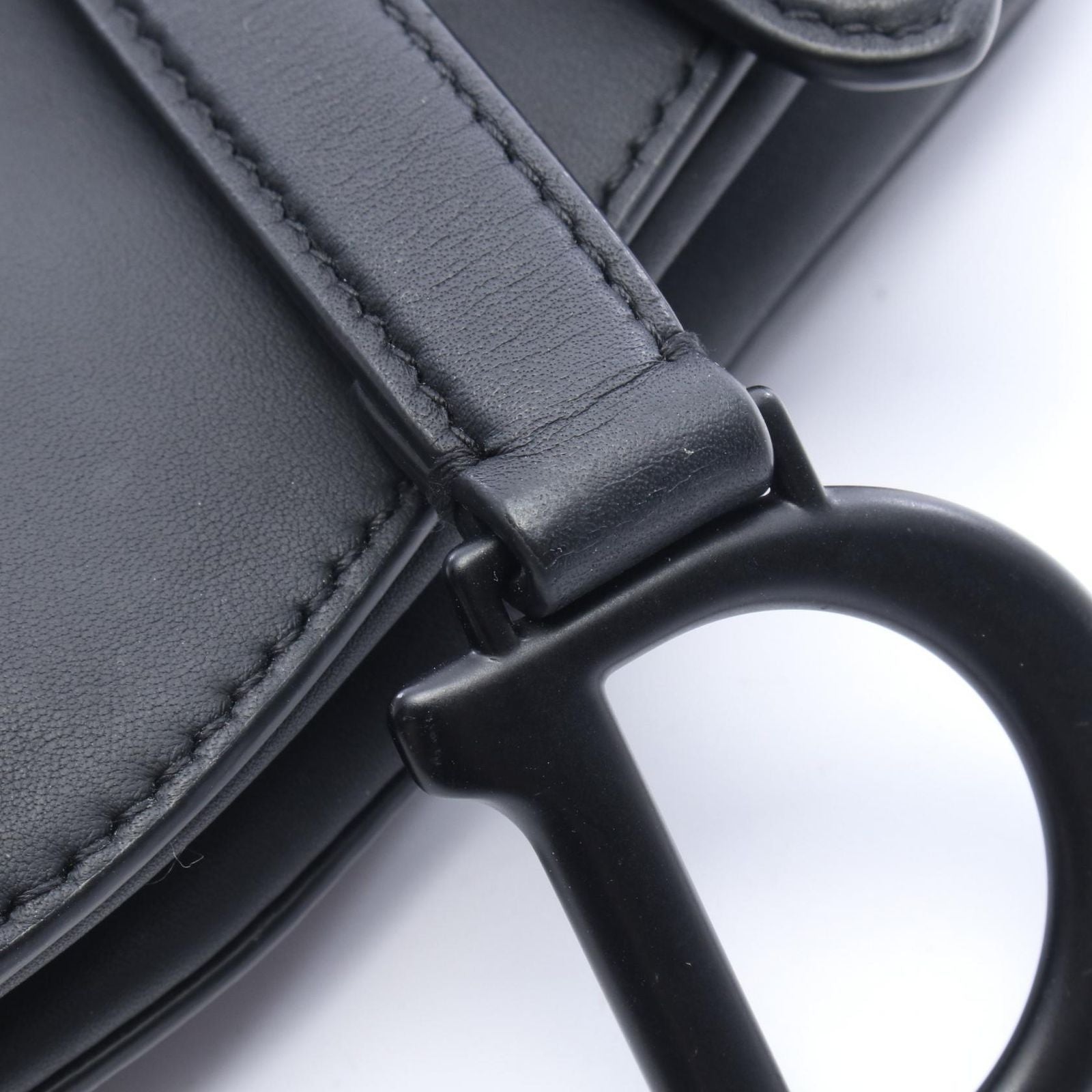 Dior Handbag Saddle Mini Black Leather Bag — view 5