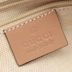 Gucci Handbag Ski Diamante 2-Way Beige Pink Canvas Leather — view 4
