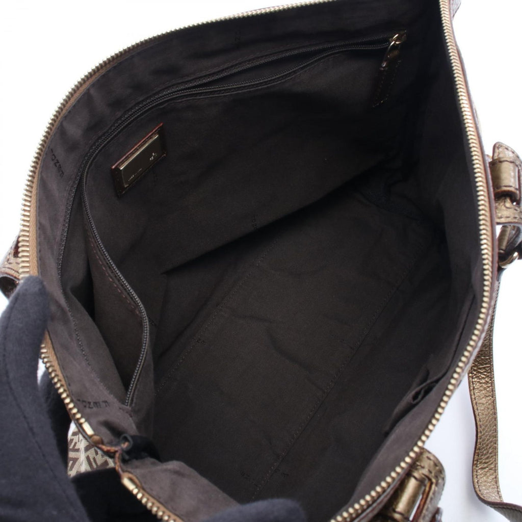 Fendi Tote Zucca Beige Canvas Leather Zucchino — view 3