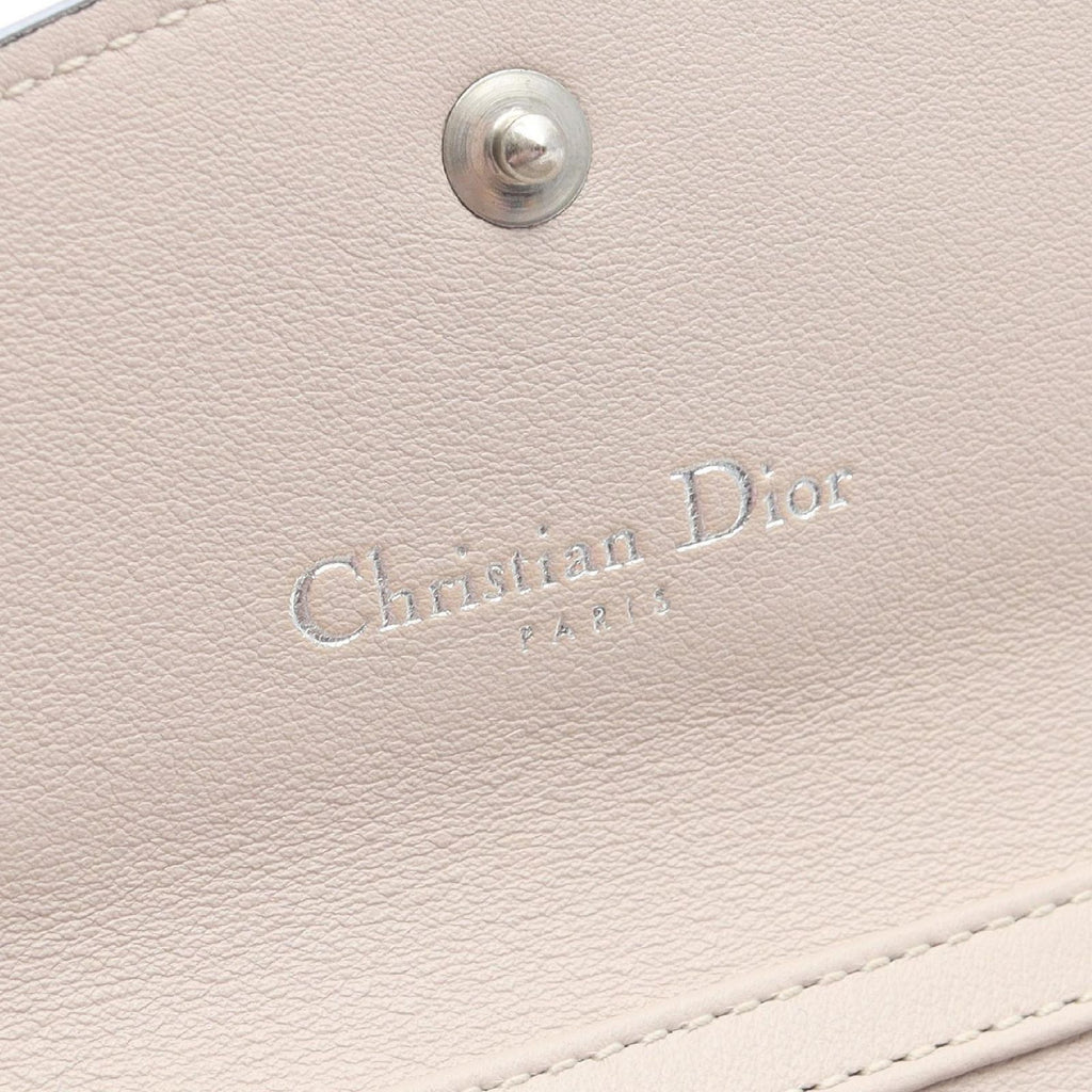 Dior Bifold Wallet Diorissimo L'encontre Chain Blue Leather — view 4