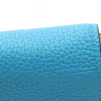 Dior Bifold Wallet Diorissimo L'encontre Chain Blue Leather — view 6