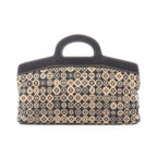 Chanel Handbag Black Beige Leather CC Logo
