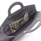 Chanel Handbag Black Beige Leather CC Logo — view 3