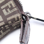 Fendi Tote Zucchino Brown Canvas Leather — view 7