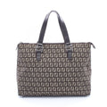 Fendi Tote Zucchino Brown Canvas Leather