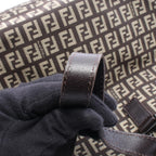 Fendi Tote Zucchino Brown Canvas Leather — view 6