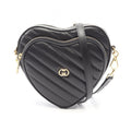 Gucci Shoulder Bag Interlocking Heart Black Leather