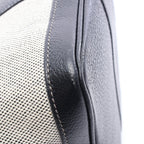 Hermes Tote Garden Party PM Bolduc Ribbon Ecru Black Leather — view 6