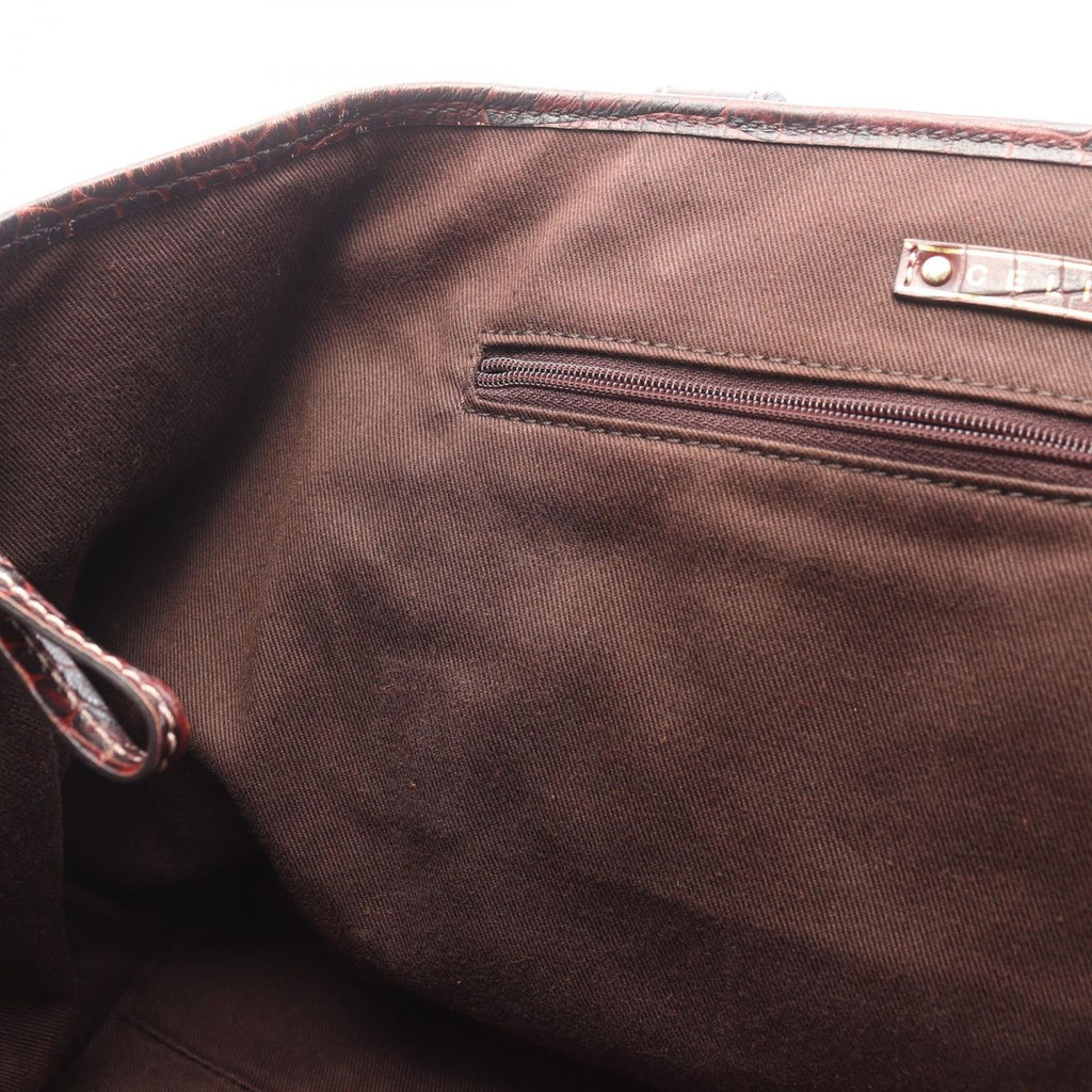 Celine Handbag Macadam Pink Beige Canvas Leather Tote — view 5