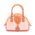 Loewe Anagram Small Bowling Bag Orange Canvas Leather