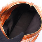 Loewe Anagram Small Bowling Bag Orange Canvas Leather — view 3