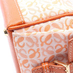 Loewe Anagram Small Bowling Bag Orange Canvas Leather — view 7