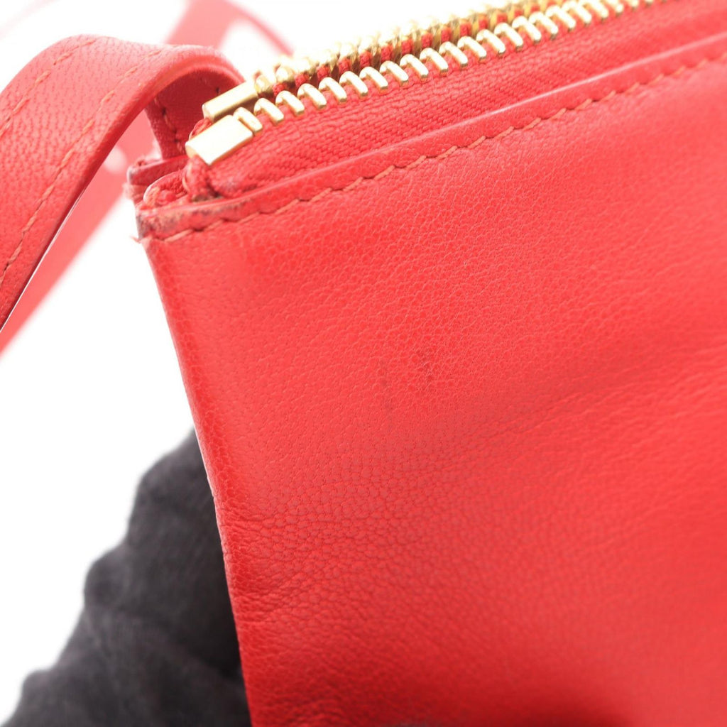 Celine Shoulder Bag Trio Large Red Leather — view 6