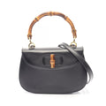 Gucci Handbag Bamboo 2-Way Black Leather Shoulder