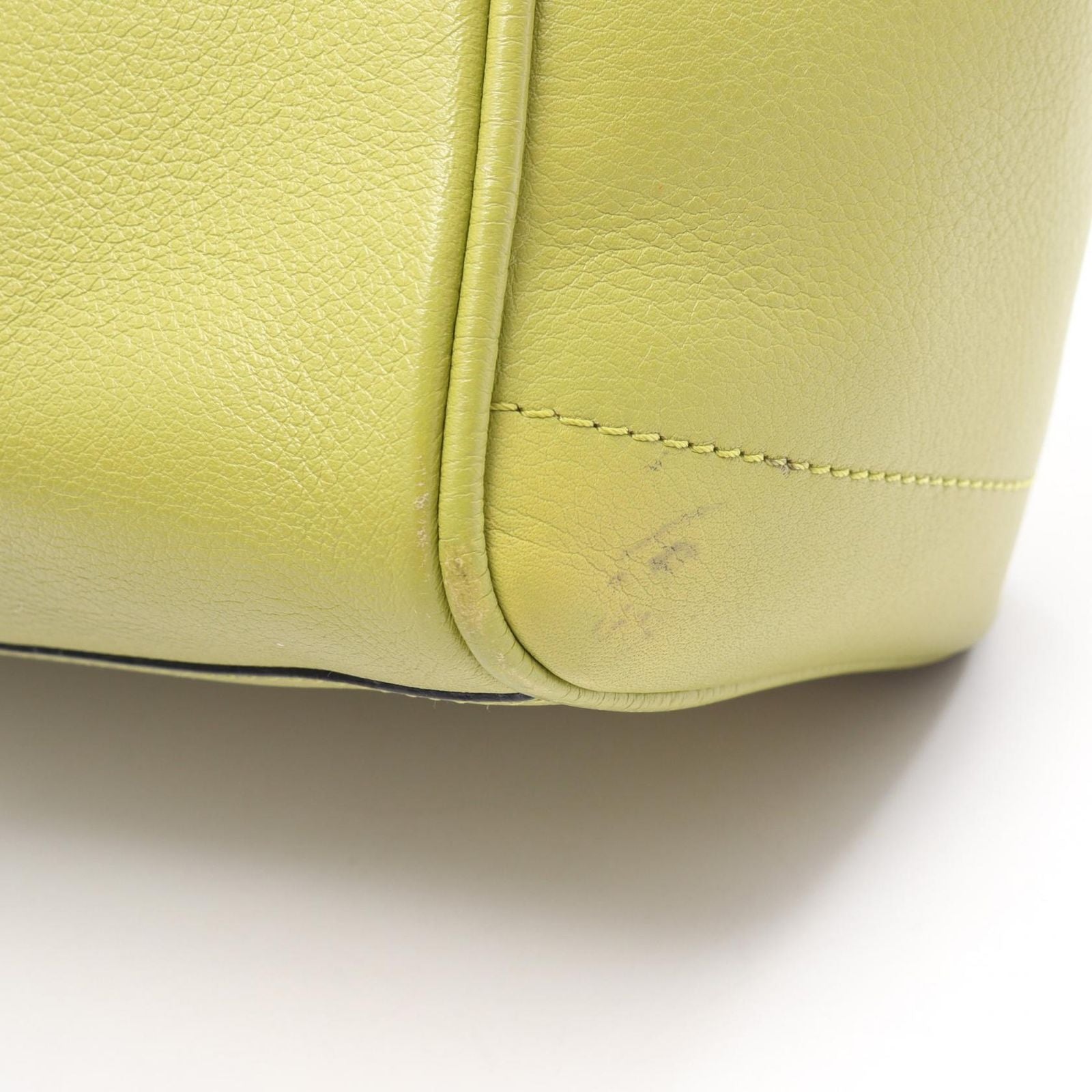Loewe Tote Heritage Small Lime Green Leather — view 6