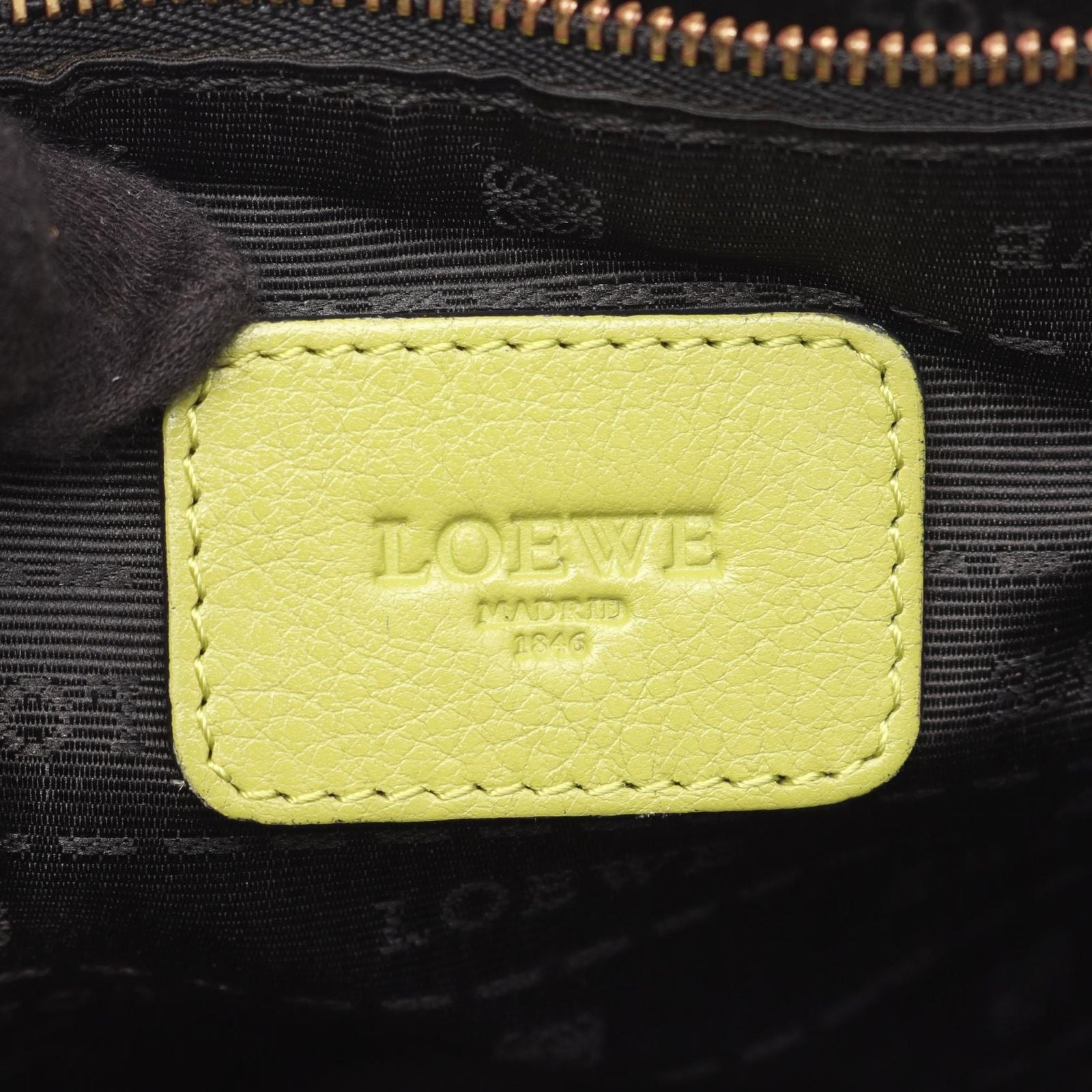 Loewe Tote Heritage Small Lime Green Leather — view 4