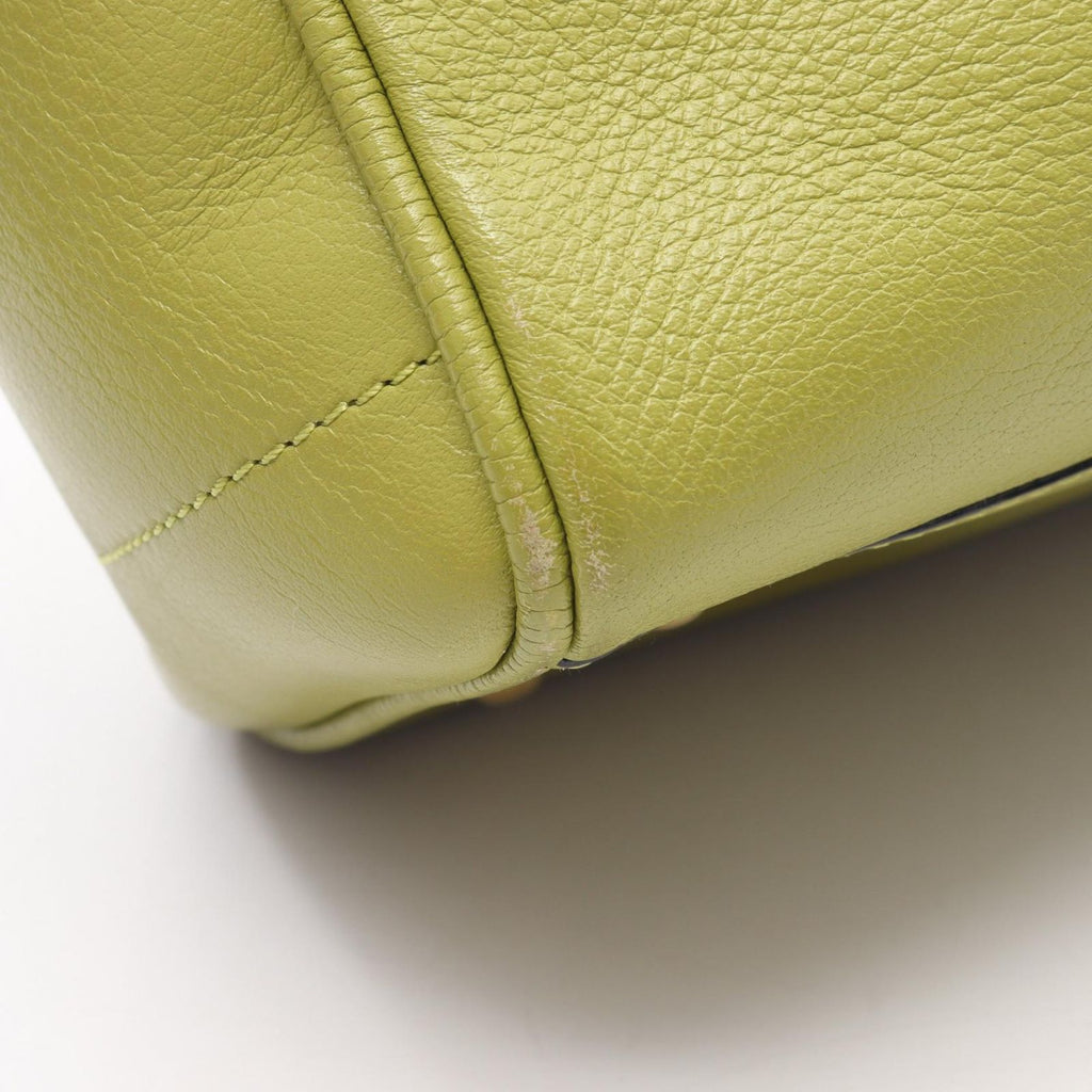 Loewe Tote Heritage Small Lime Green Leather — view 5