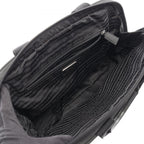 Prada Handbag Black Nylon Leather Line Angle Logo — view 3