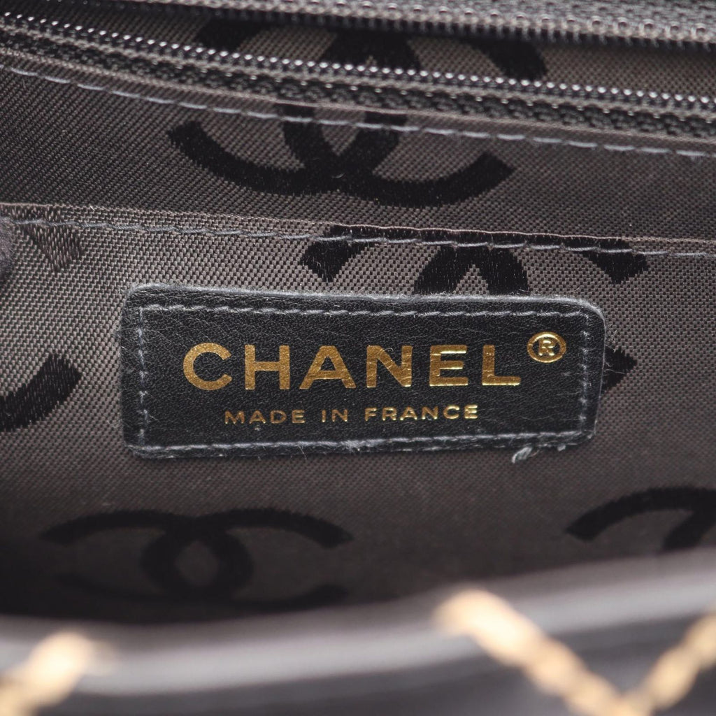 Chanel Handbag Wild Stitch Top Handle Black Leather — view 4