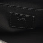 Dior Clutch Rango White Jacquard Navy Canvas Leather Blue Toiletries Case — view 4