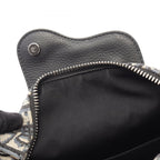 Dior Clutch Rango White Jacquard Navy Canvas Leather Blue Toiletries Case — view 8