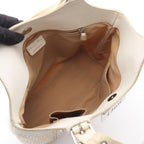 Dior Handbag Strips Tosic Trotter Ivory Canvas Leather Tote — view 3