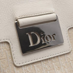 Dior Handbag Strips Tosic Trotter Ivory Canvas Leather Tote — view 7