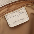 Dior Handbag Strips Tosic Trotter Ivory Canvas Leather Tote — view 4