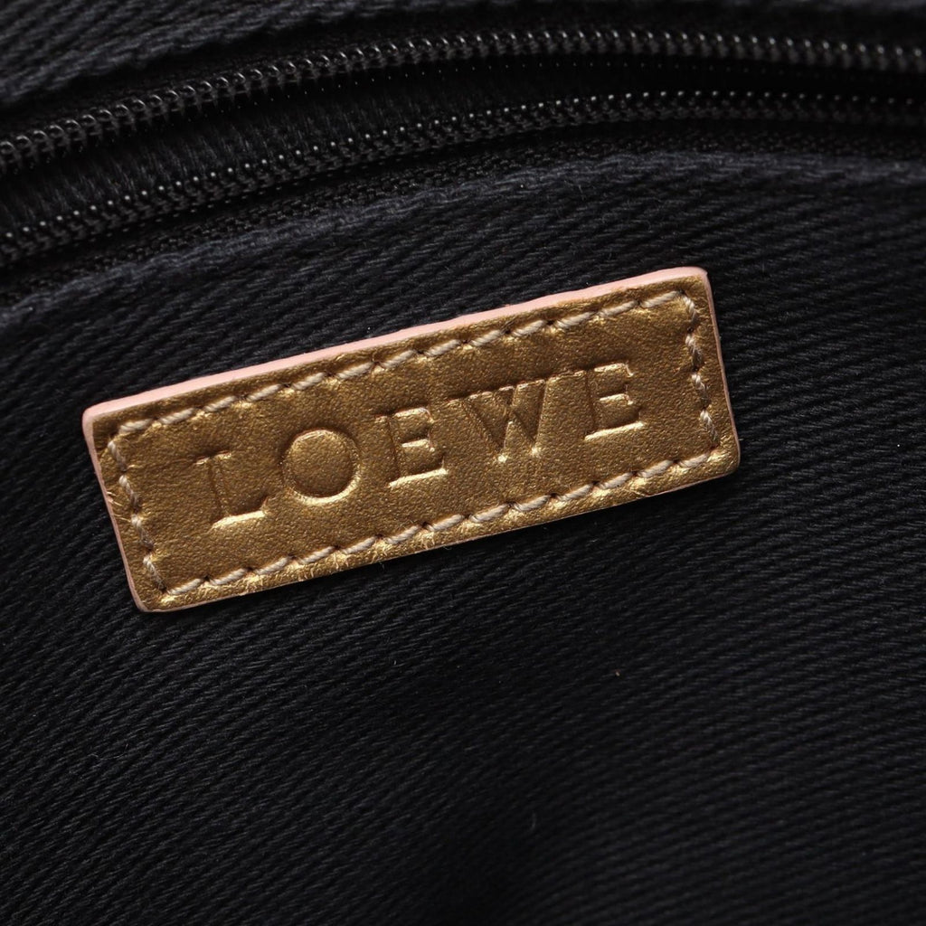 Loewe Handbag Repeat Anagram Beige Canvas Leather Tote — view 4